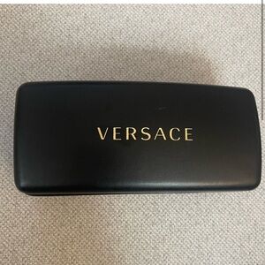 Versace Black and Gold Eyeglass Case